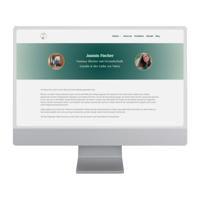 Referenz_Jasmin-Fischer-Autorin Ansicht der erstellten Website von Fantasy-Autorin Jasmin Fischer